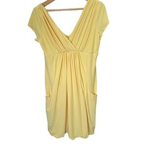 Essentials by A.B.S‎ Yellow dress with pockets size M
